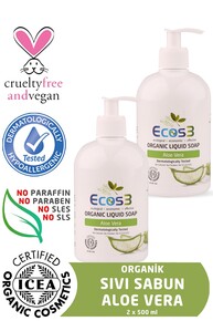 Ecos3 - Ecos3 Organik Sıvı Sabun Aloevera 2’li Set 500 ml x 2 Ecos3 - Ecos3 Organik Sıvı Sabun Aloevera 2’li Set 500 ml x 2