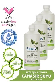 Ecos3 - Ecos3 Ekolojik Doğal Çamaşır Suyu 3'lü Set 3 x 1000 ml