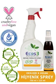 Ecos3 - Ecos3 Ekolojik Hijyenik Temizleyici Sprey 750 ml + 125 ml Ecos3 - Ecos3 Ekolojik Hijyenik Temizleyici Sprey 750 ml + 125 ml