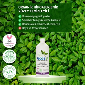 Ecos3 Organik Hipoalerjenik Yüzey Temizleyici 1000 ml x 2’li Set 2 - Thumbnail