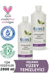 Ecos3 Organik Hipoalerjenik Yüzey Temizleyici 1000 ml x 2’li Set 2 - Thumbnail