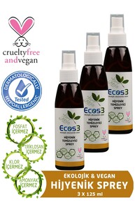 Ecos3 Ekolojik Hijyenik Temizleyici Sprey 125 ml x 3'lü Set - Thumbnail