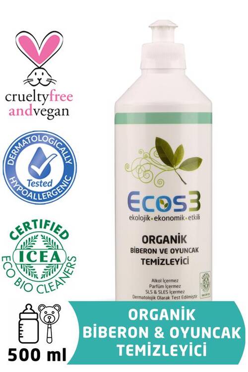 Ecos3 Organik Biberon ve Oyuncak Temizleyici 500ml