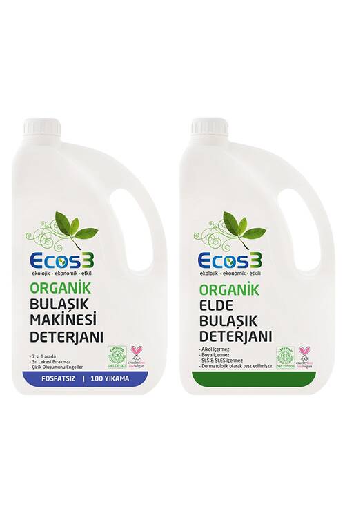 Ecos3 Organik Bulaşık Yıkama Seti (2 X 2,5 Lt)