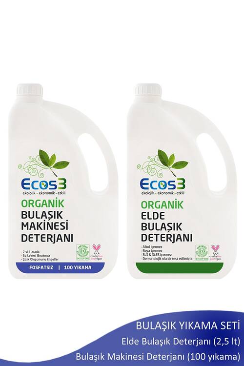 Ecos3 Organik Bulaşık Yıkama Seti (2 X 2,5 Lt)