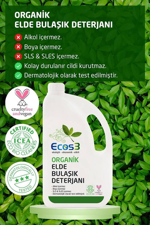 Ecos3 Organik Bulaşık Yıkama Seti (2 X 2,5 Lt)