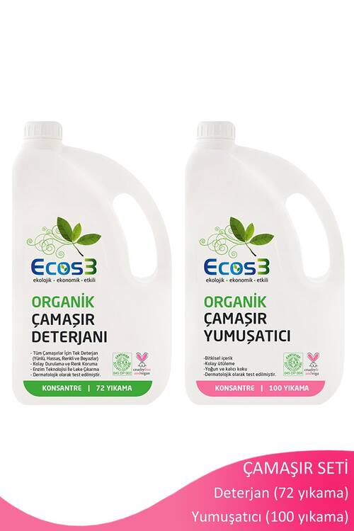 Ecos3 Organik Çamaşır Yıkama Seti (2 X 2,5 Lt)