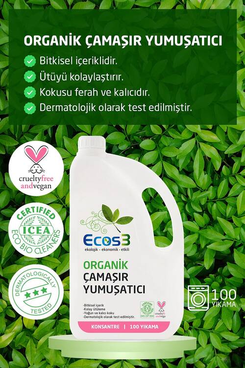 Ecos3 Organik Çamaşır Yıkama Seti (2 X 2,5 Lt)