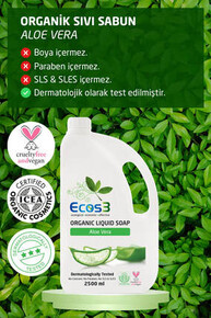 Ecos3 - Ecos3 Organik Sıvı Sabun Aloevera (2500 ml) Ecos3 - Ecos3 Organik Sıvı Sabun Aloevera (2500 ml)