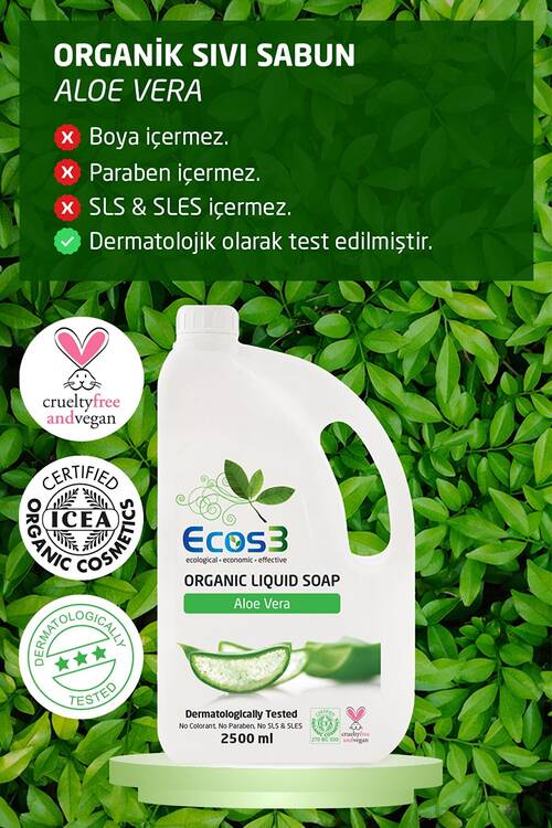 Ecos3 Organik Sıvı Sabun Seti (2 X 2,5 Lt)