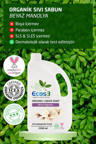 Ecos3 - Ecos3 Organik Sıvı Sabun Beyaz Manolya (2500 ml)