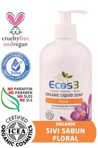 Ecos3 - Ecos3 Organik Sıvı Sabun Floral 500ml Ecos3 - Ecos3 Organik Sıvı Sabun Floral 500ml