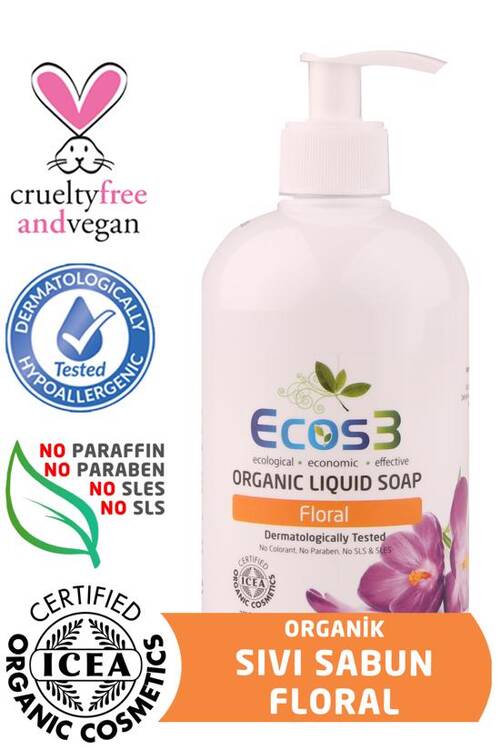 Ecos3 Organik Sıvı Sabun Floral 500ml
