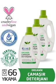 Ecos3 - Ecos3 Organik Sıvı Çamaşır Deterjanı 3’lü Set 66 Yıkama