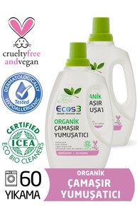 Ecos3 Organik ve Vegan Çamaşır Yumuşatıcı (2x750 ml - 60 Yıkama) - Thumbnail