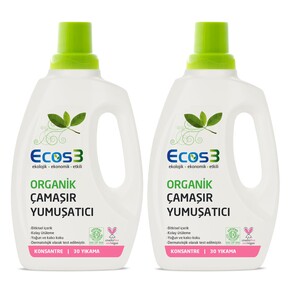 Ecos3 Organik ve Vegan Çamaşır Yumuşatıcı (2x750 ml - 60 Yıkama) - Thumbnail