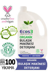 Ecos3 - Ecos3 Organik & Vegan Bulaşık Makinası Deterjanı (2500 ml - 100 Yıkama) Ecos3 - Ecos3 Organik & Vegan Bulaşık Makinası Deterjanı (2500 ml - 100 Yıkama)