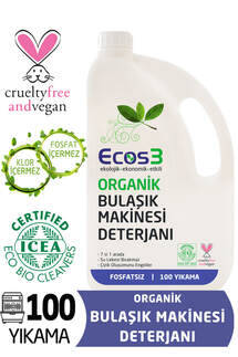 Ecos3 ​Organik & Vegan Bulaşık Makinası Deterjanı (2500 ml - 100 Yıkama)