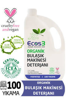 Ecos3 ​Organik & Vegan Bulaşık Makinası Deterjanı (2500 ml - 100 Yıkama)
