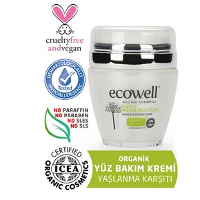 Ecowell Diamond Serisi Ginkolu Yaşlanma Karşıtı Yüz Bakım Kremi 50 ml - Thumbnail