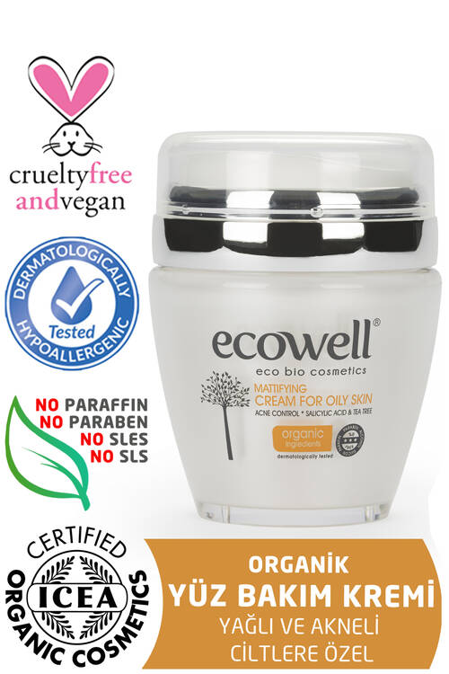 Ecowell Diamond Serisi Yağlı ve Düzensiz Ciltler İçin Yüz Bakım Kremi 50 ml