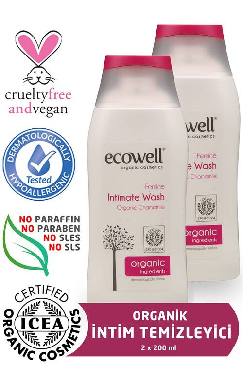 Ecowell Organik Intim Temizleyici 2'li Set - 2 x 200 ml