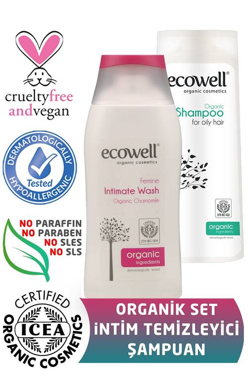 Ecowell Organik İntim Temizleyici 200 ml + Şampuan 300 ml SET