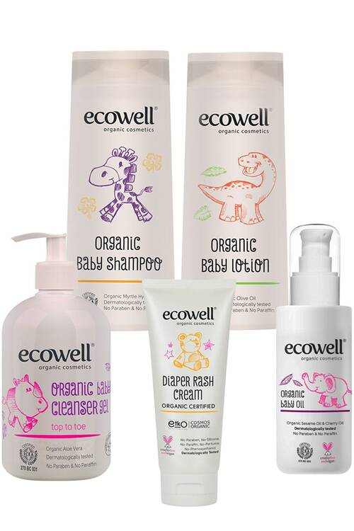 Ecowell Organik Bebek Bakım Full Paket (5'li Ürün)