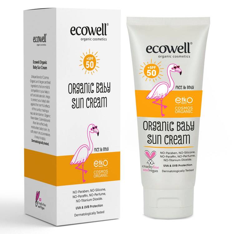 Ecowell Organik Bebek Güneş Kremi 50 SPF (110 gr)