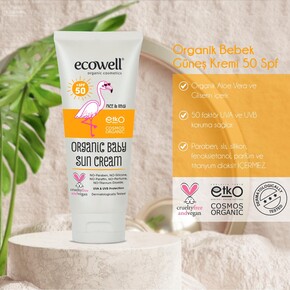 Ecowell Organik Bebek Güneş Kremi 50 SPF (110 gr) - Thumbnail