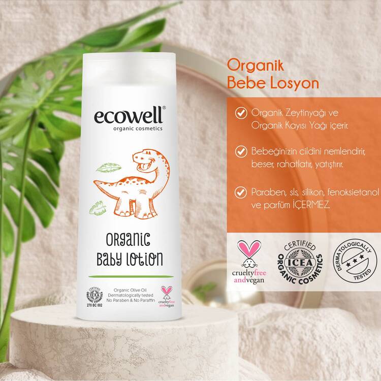 Ecowell Organik Bebek Losyonu 2 Adet 2x300 ml