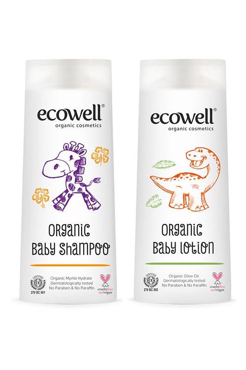 Ecowell Organik Bebe Şampuanı + Losyonu Set 2x300 ml