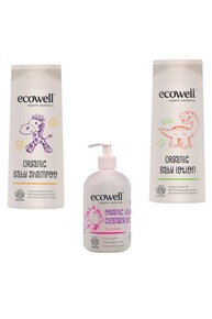Ecowell - Ecowell Organik Bebek Bakım 3'lü Set (Şampuan-Losyon-Temizleyici) Ecowell - Ecowell Organik Bebek Bakım 3'lü Set (Şampuan-Losyon-Temizleyici)