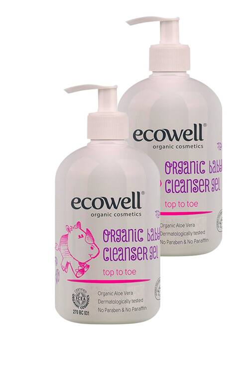 Ecowell Organik Bebek Temizleme Jeli 2'li Set