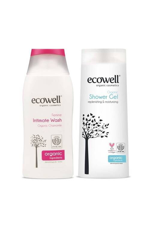 Ecowell Organik Duş Bakım Seti (Duş Jeli + İntim Temizleyici)