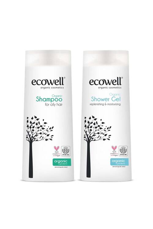 Ecowell Organik Duş Bakım Seti (Şampuan + Duş Jeli)