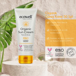 Ecowell Organik Güneş Kremi Spf 50 (110 gr) - Thumbnail