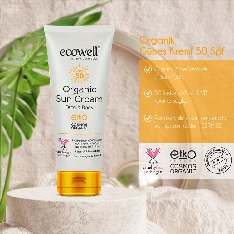 Ecowell Organik Güneş Kremi Spf 50 (110 gr)