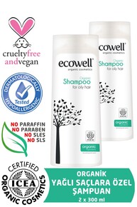 Ecowell Yağlı Saçlar Için Organik Şampuan 2'li Set (2 X 300 Ml) - Thumbnail