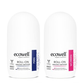 Ecowell Organik Roll-on Kadın + Erkek Set (2 X 75 ml) SET - Thumbnail