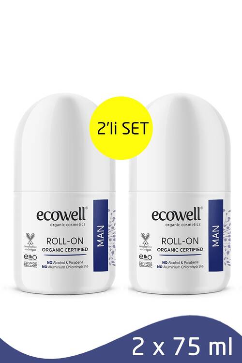 Ecowell Organik Roll-on Erkek 2'li (2 X 75 ml)