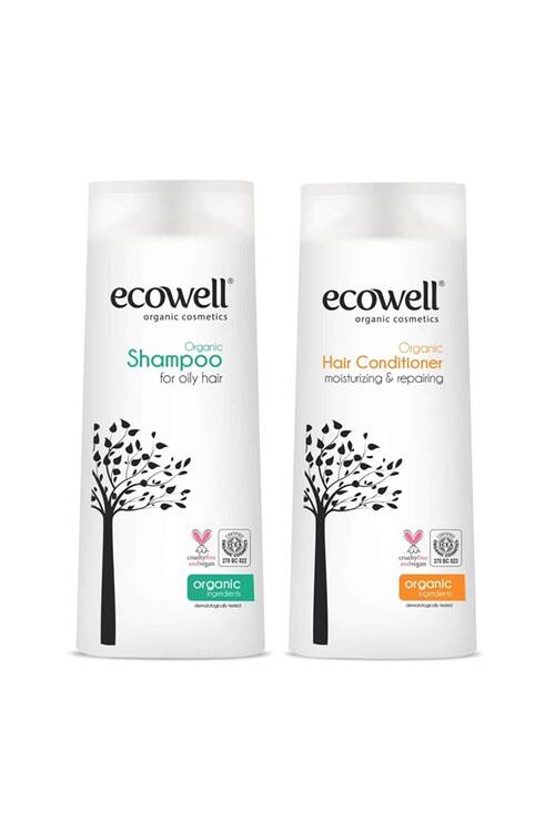 Ecowell Organik Saç Bakım Seti (Organik Şampuan + Saç Bakım Kremi)