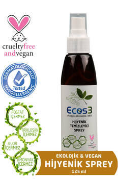 Ecos3 Ekolojik & Vegan Hijyenik Temizleyici Sprey (125 ml)