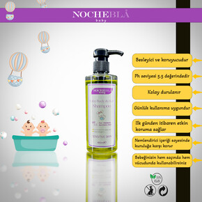 NOCHEBLA Organik Bebek Şampuanı (400ML) - Organik Ve Hipoalerjenik Bebek Saç & Vücut Şampuanı - Thumbnail