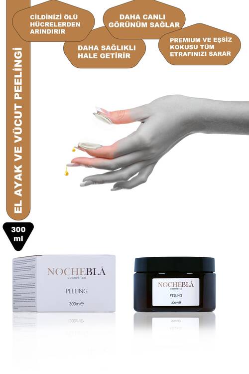 NOCHEBLA Shea Peeling Doğal Zeytinyağlı Arındırıcı Ve Nemlendirici Vücut Peelingi (300 ml)