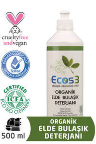 Ecos3 - Ecos3 Organik & Vegan Elde Bulaşık Deterjanı (500 ml) Ecos3 - Ecos3 Organik & Vegan Elde Bulaşık Deterjanı (500 ml)