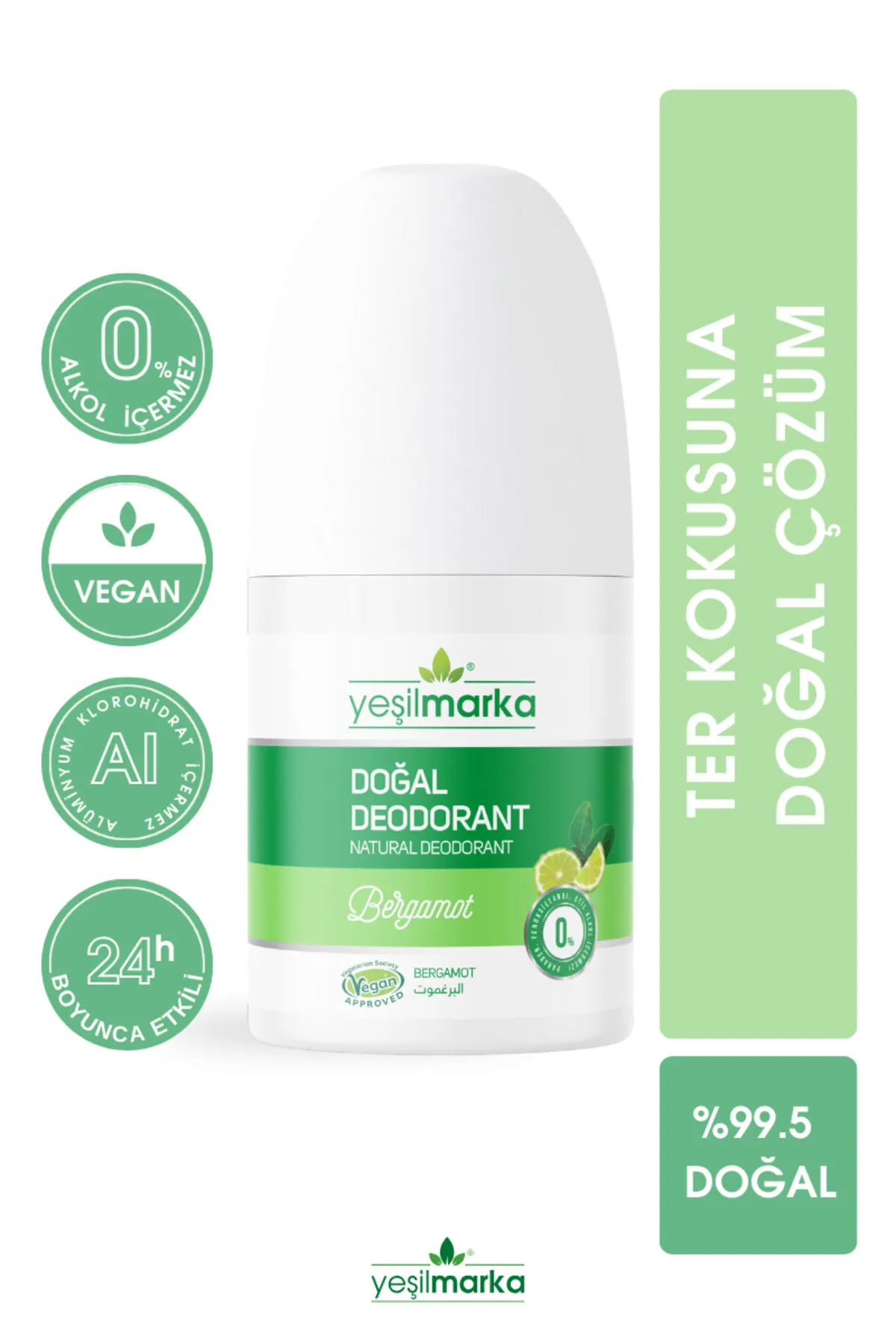 Yeşilmarka Doğal Bergamot Kokulu Deodorant 50 ml - Thumbnail