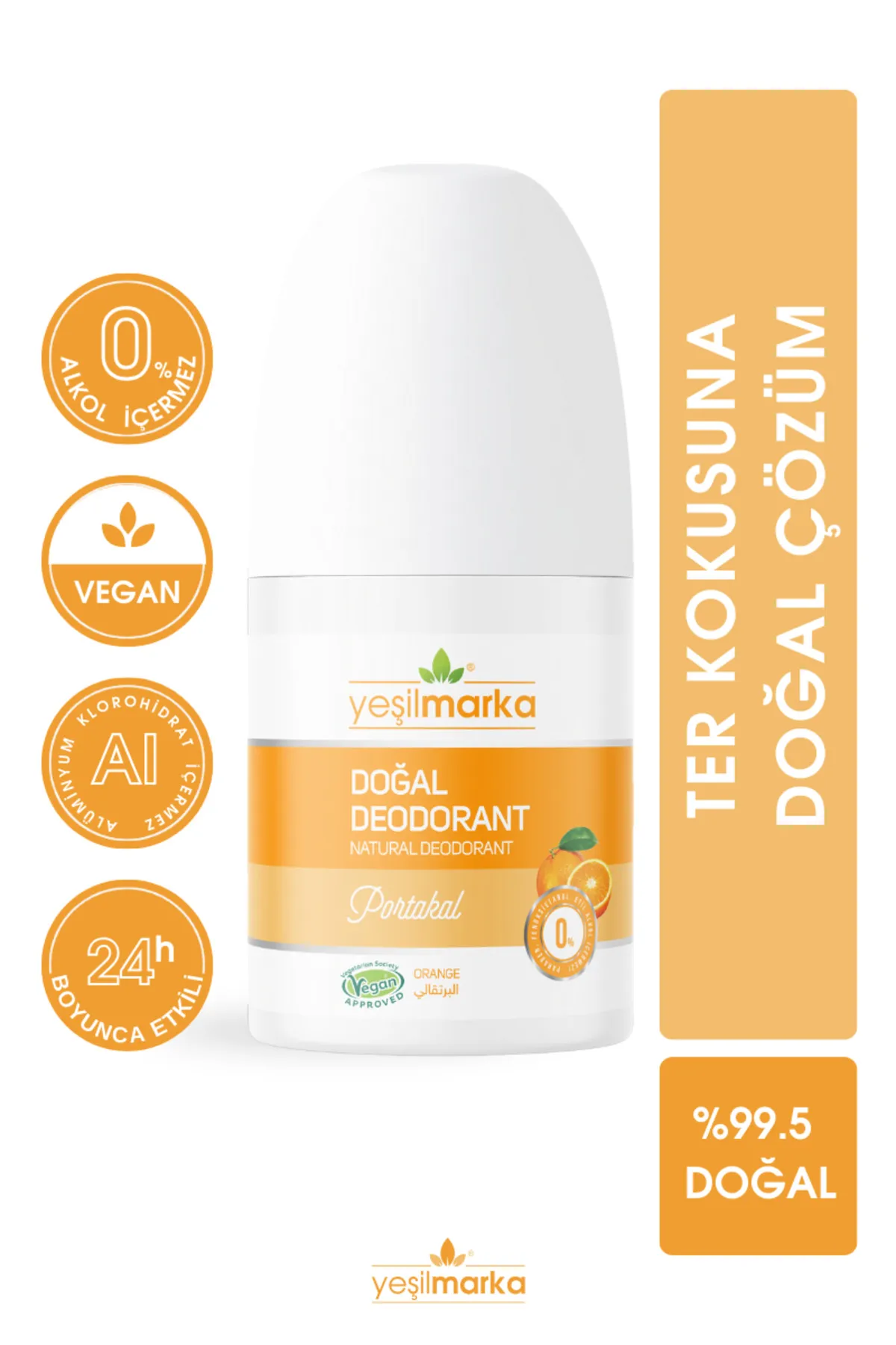 Yeşilmarka Doğal Deodorant – Portakal (50 ml) - Thumbnail