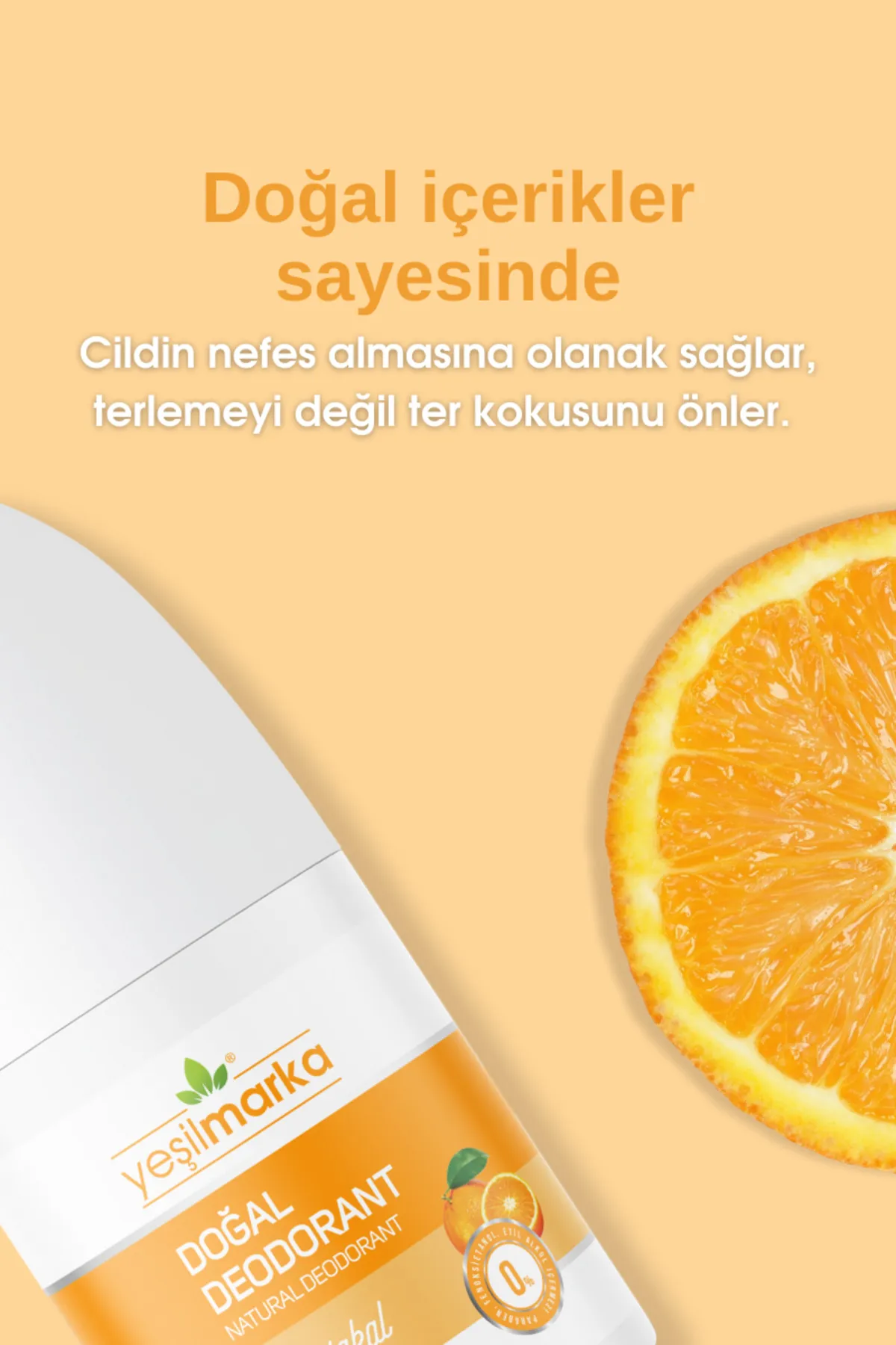 Yeşilmarka Doğal Deodorant – Portakal (50 ml)