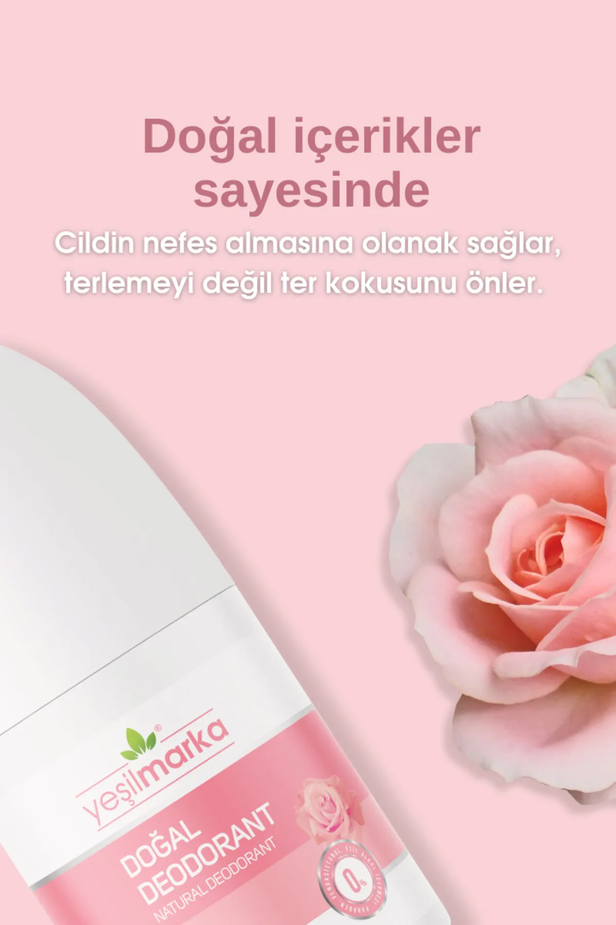 Yeşilmarka Doğal Deodorant - Gül Kokulu - Thumbnail